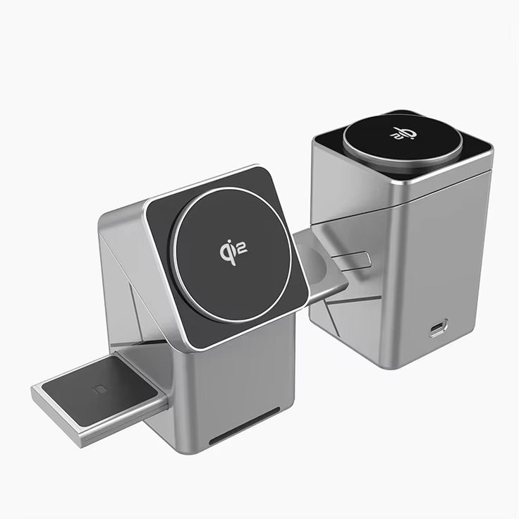 Auto-Rotating Magic Cube Dock Qi2 3-In-1