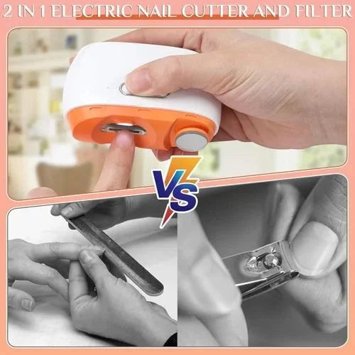 2 In 1 Automatic Electric Nail Clipper Baby Nail Trimmer Rechargeable Nail Clipper Nail Cutter