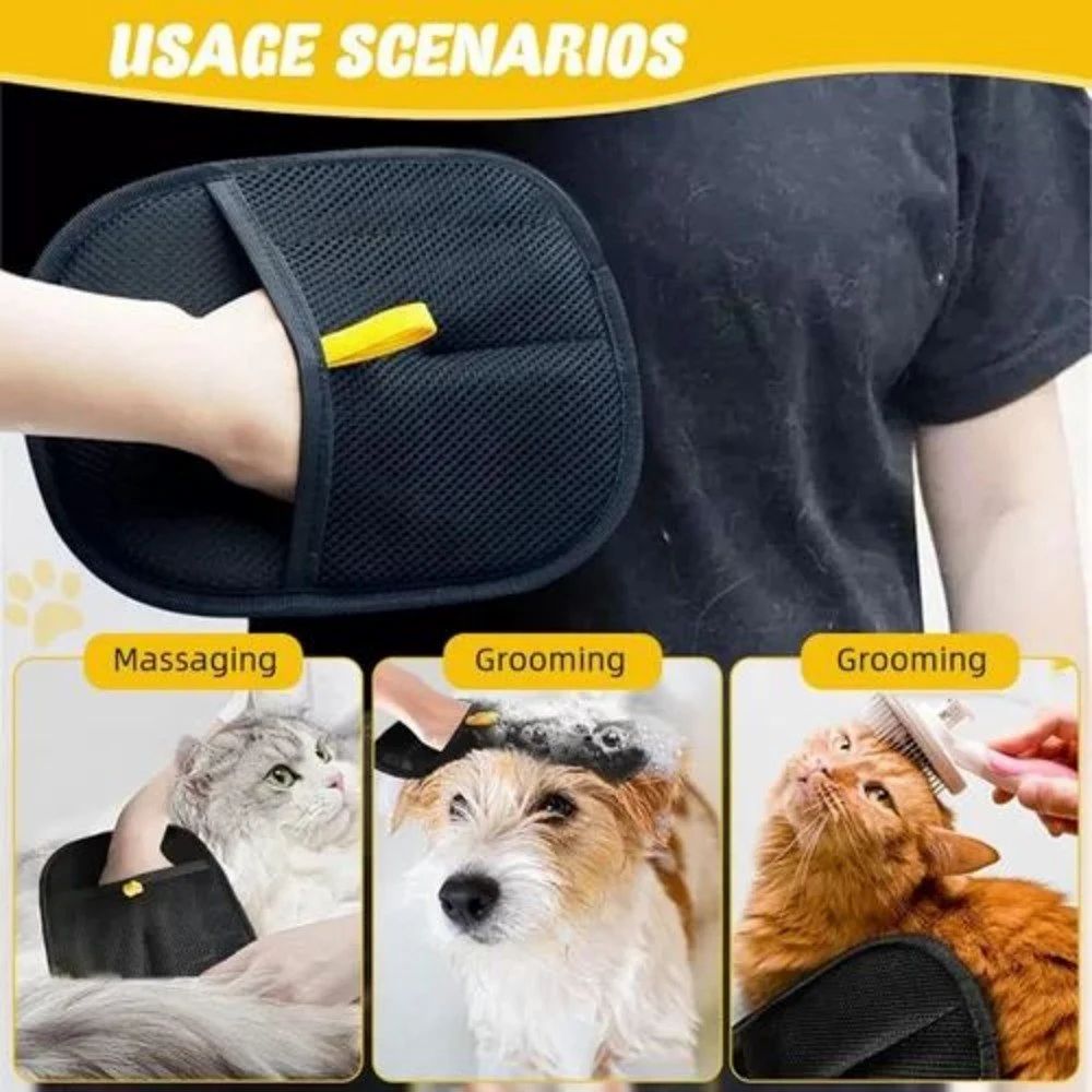 Pet hair removal glove
